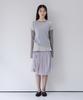 Ohesio Two-Way Layered T-Shirt, Gray