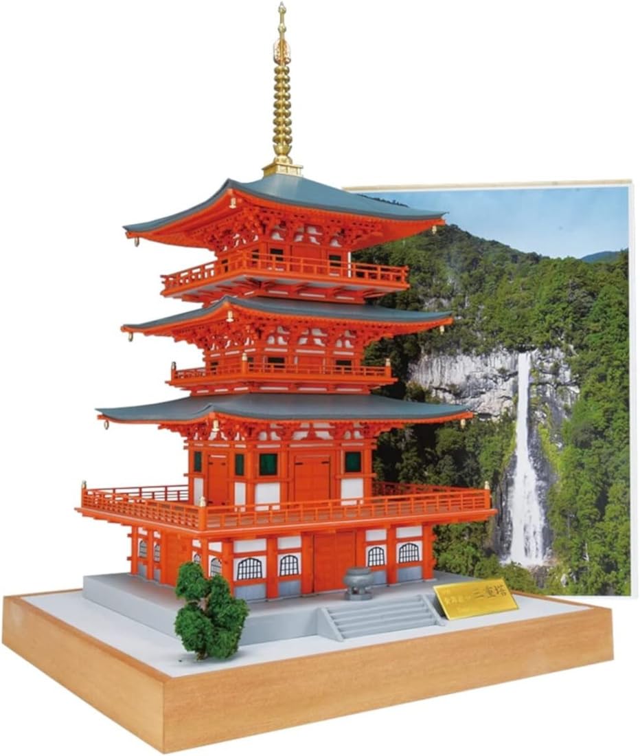 

Woody Joe 1/75 Seiganto-ji Temple Three-Story Pagoda Wooden Model Assembly Kit (Building)