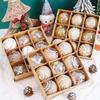Christmas Decorations Christmas Ball Champagne Color Pendant 8cm Ball Gift Box Window Scene Layout Party Supplies