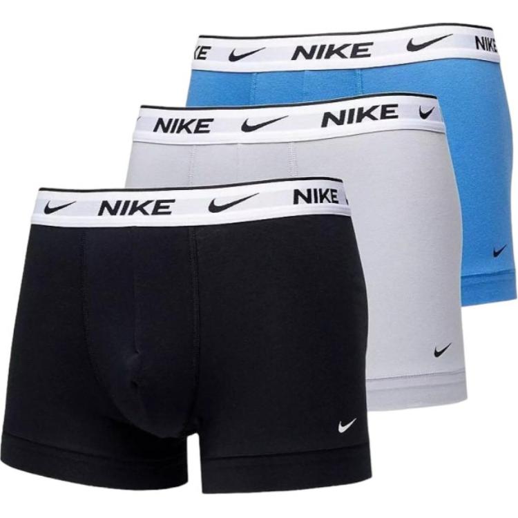 Nike Logo Letter Print Stretch Boxer Briefs 3 Pack Men Underwear KE1008-F8G