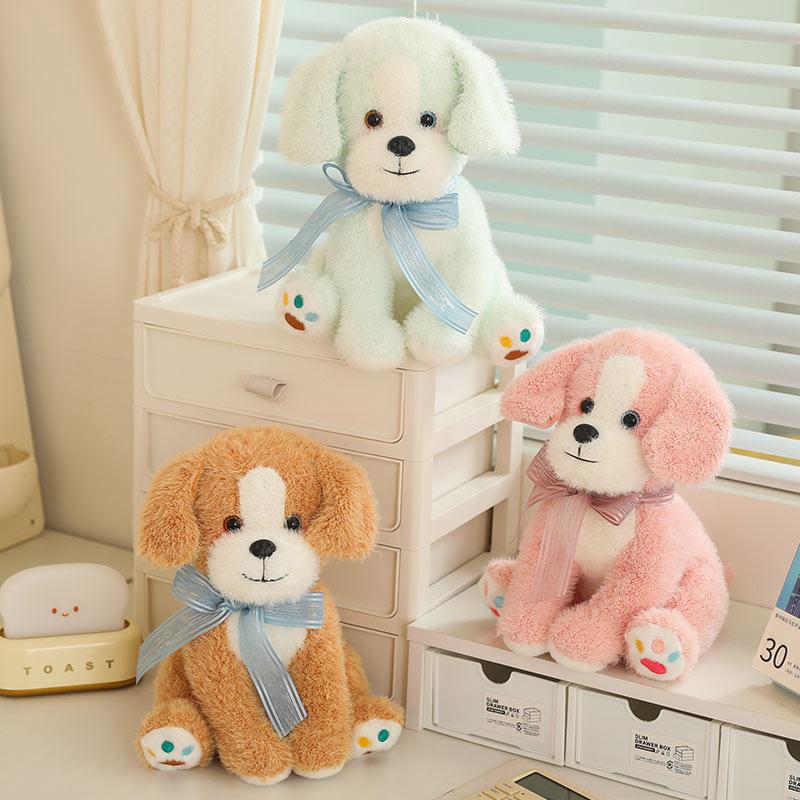 Girly Heart Pink Puppy Dog Doll Plush Toy Teddy Dog Doll Children's Soothing Ragdoll Birthday Gift