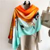 Fashion temperament luxury scarf women's goods new silk scarf long large size travel shawl sun protection