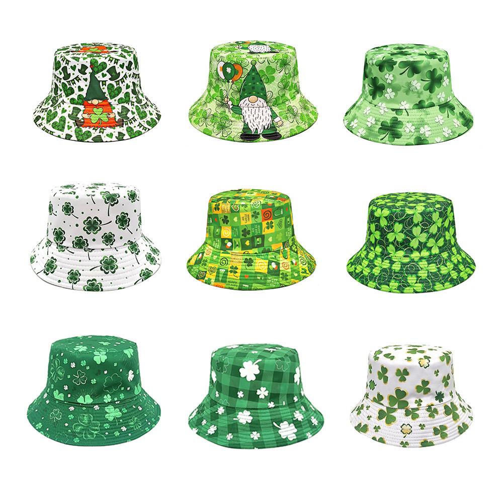 Saint Patrick Floral Digital Print Vintage Style Sun Hat For Spring Party And Outdoor