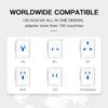 Universeller Reiseadapter Reiseladegerät für US EU UK AUS Reisen mit 3 USB- und 1 Typ-C-Anschluss