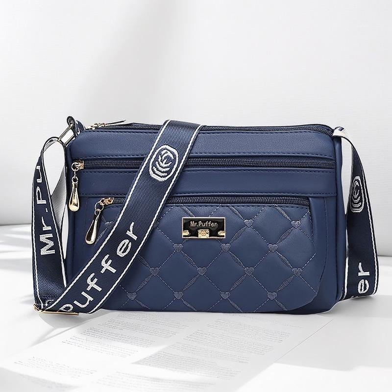 

2025 весна новая женская сумка через плечо модная сумка-мессенджер женская сумка универсальная сумка Length 28 Width 11.5 Height 8.5CM темно-синий