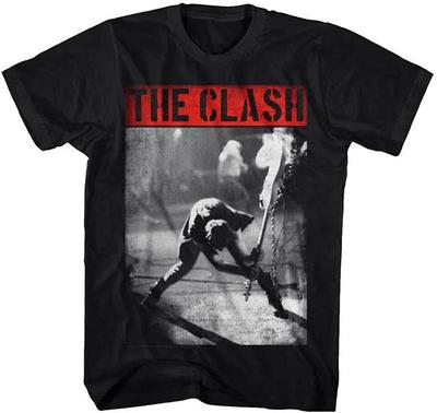 The Clash Smashing Guitar Black T Shirt S-3XL Q873824
