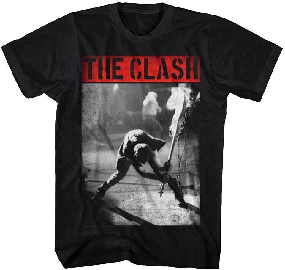 The Clash Smashing Guitar Black T Shirt S-3XL Q873824 L