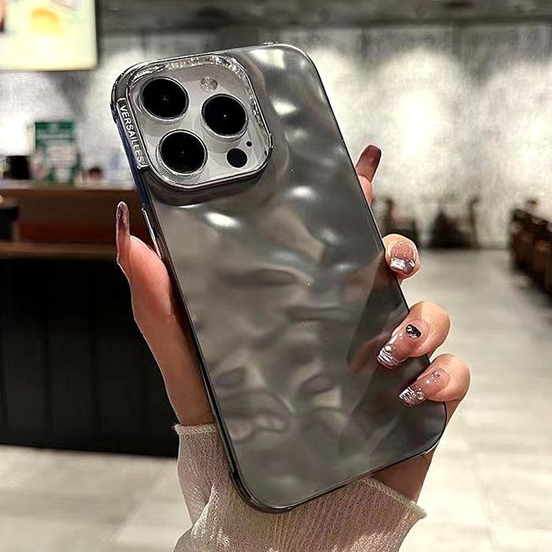 Luxury Electroplate Meteorite Grain Phone Case For iPhone 11 12 13 14 15 Pro MaxBumper Cases Cover