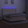 VidaXL Slat Bed Base with Mattress and LED, Upholstered Bed, Double Bed, Adult Bed for Interior Bedroom, 3138490