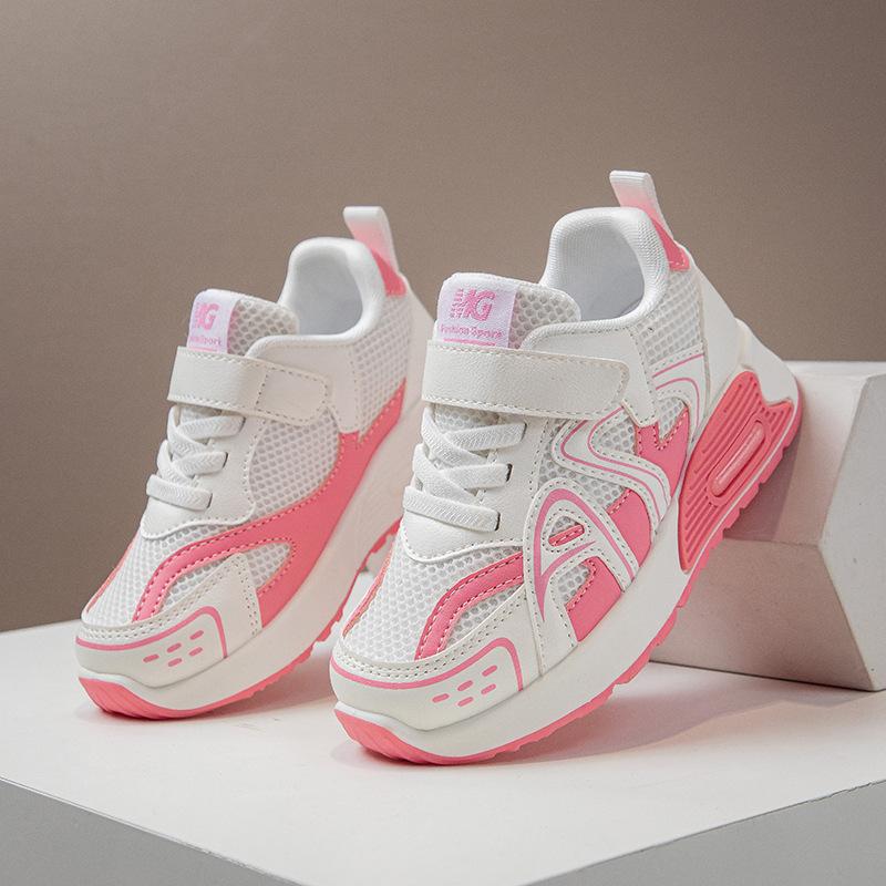 Children's Sports Shoes 2025 Autumn New Mesh Breathable Fashion Versatile Soft Sole Non-slip Medium and Older Children's Casual Shoes