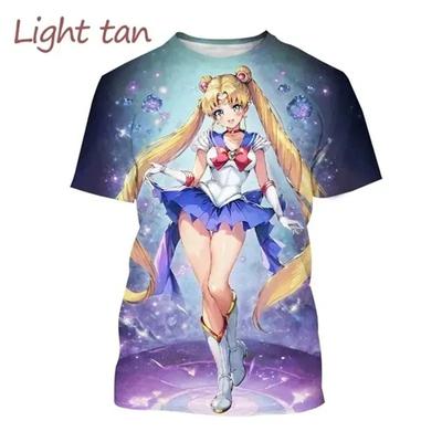Estate Sailor Moon 3D stampato cotone T bambini vestiti ragazze