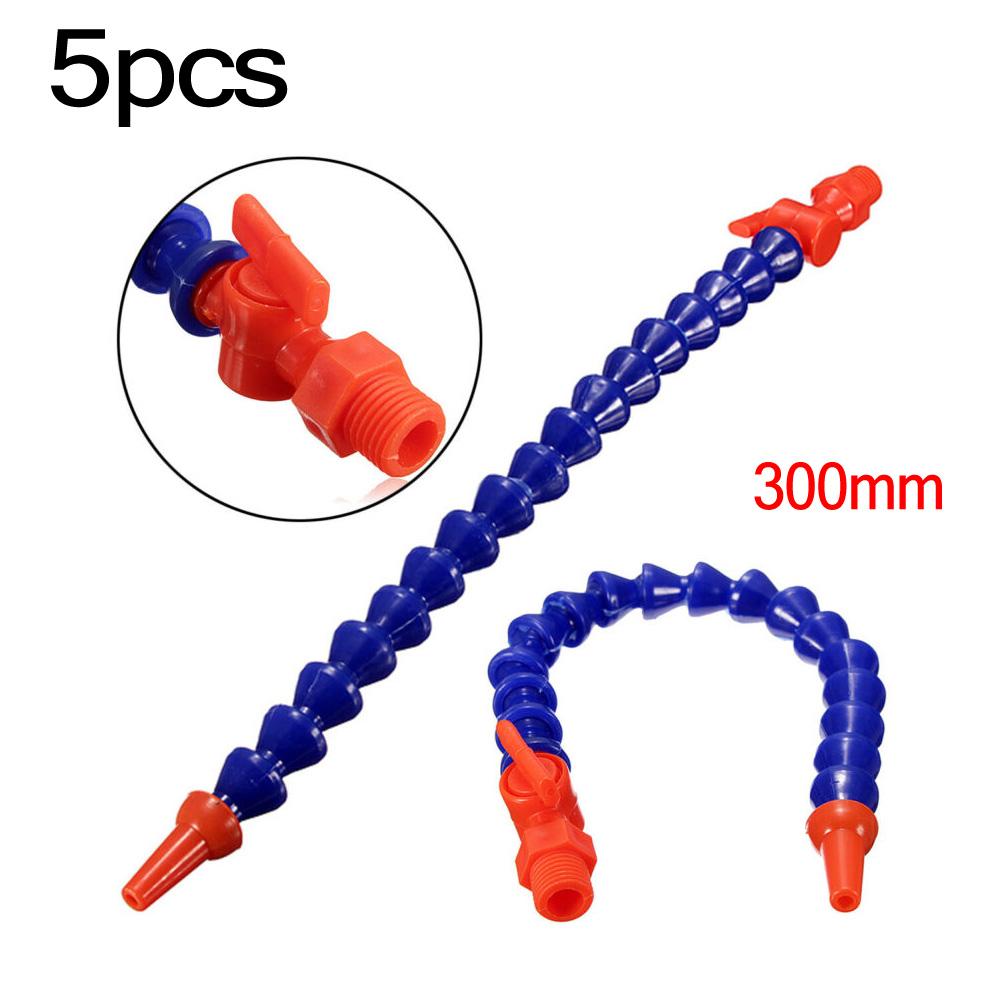 5pcs 300mm Nozzle Flexible Plastic Water Oil Coolant Pipe For Lathes, Milling Machines, CNC Machine Tools, Hydraulic Machinery A