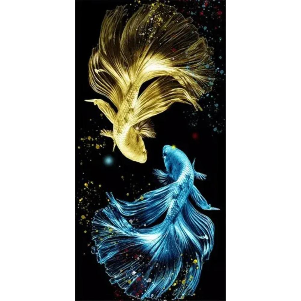 Abstract Koi Canvas Painting Wall Art Fish Posters And Prints Carp Pictures For Living Room Decor