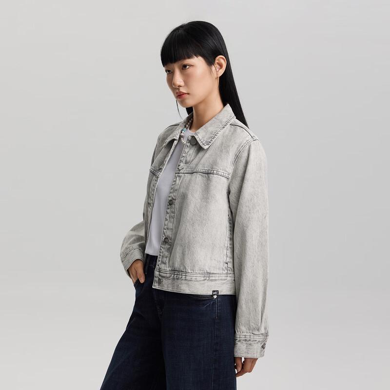 Lee Women's Light Gray Denim Jacket