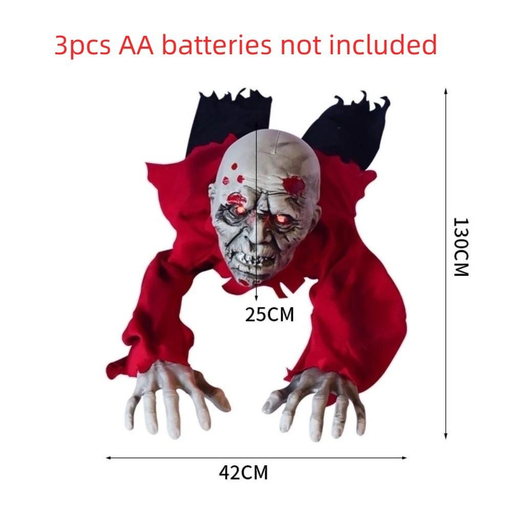 Bald Head Halloween Crawling Ghost Electric Climbing Zombie Figure Haunted House Prop