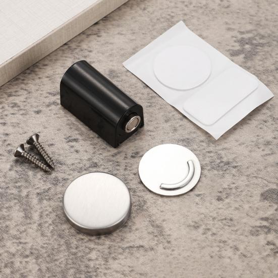 Magnetic Door Stopper Wall Protector No Drilling Anti-collision Windproof Door Catch Holder Heavy Duty Carpet Tile Concrete Wooden Floor Mount