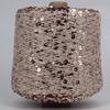 Hand-Knitted Bright Cotton Yarn with Sequins, 3MM+6MM, Combed and Fancy