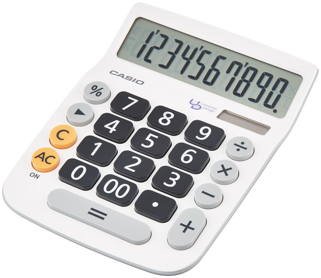 Casio Universal Desk Silver Calculator, 10-Digit, Type, DU-10A-N,