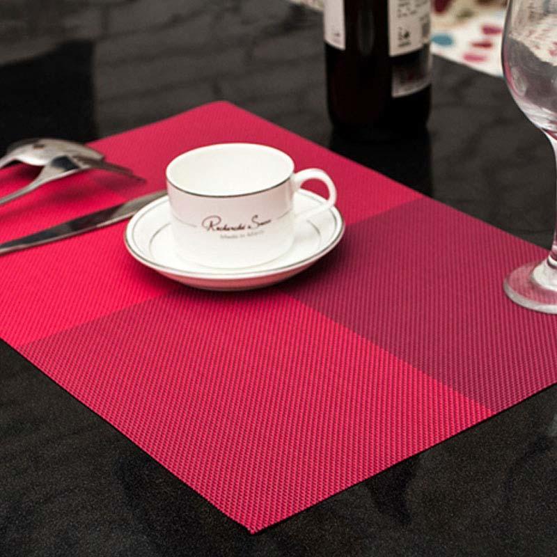 Place Mat PVC Placemats for Dining Table Mat Non-slip Placemat Set In Kitchen Accessories Cup Coaster Wine Pad Kitchen Tool