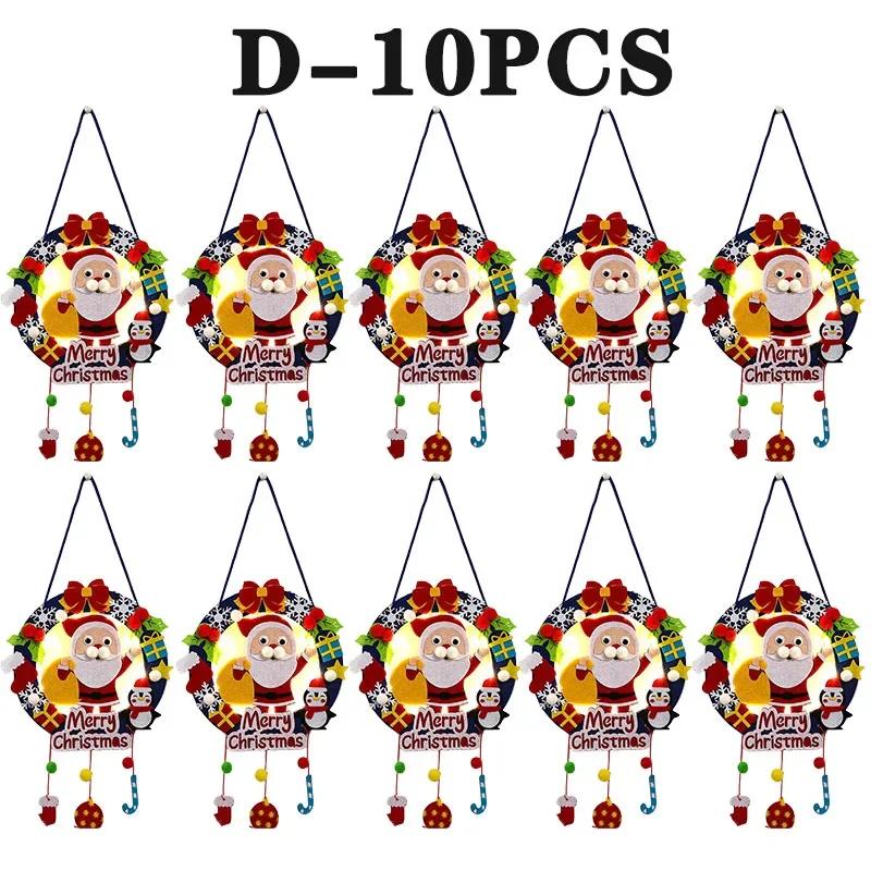 Christmas Felt Craft Kit with Garland Wreath and Wind Chime Display for Window Hanging DIY Holiday Decor Project