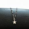 Dark Gothic Star Geometric Necklace For Women With Zinc Alloy Pendant 51cm Chain