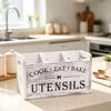 Solid Wood Kitchen Utensil Organizer: Tableware, Knife, Fork, Chopstick Storage Box