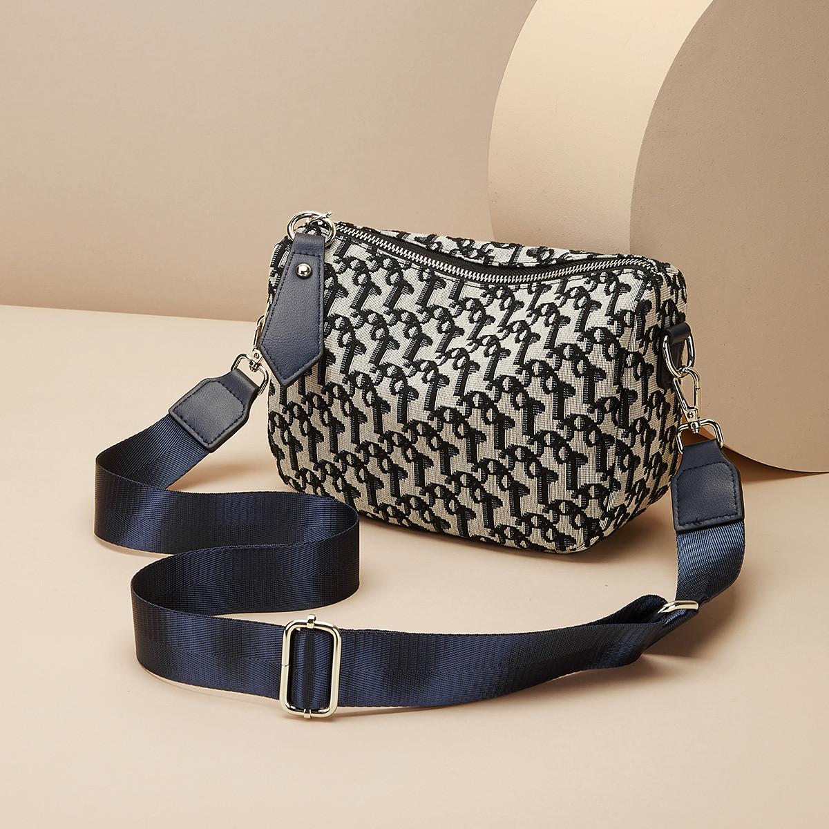 

Новые женские сумки через плечо высокого качества с винтажным принтом женские сумки высокого класса из холста женские сумки через плечо черного и синего цвета