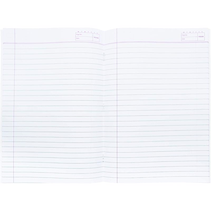 YOUVA Navneet Youva | Soft Bound | Brown Note Book | 18X24 Cm | Single Line | 92 Pages | Pack Of 6 коричневый