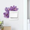 Waterproof Vinyl Decals for Home Decorations Room Aesthetics Lavender Floral Switch Stickers Self Adhesive Wall Socket Decor