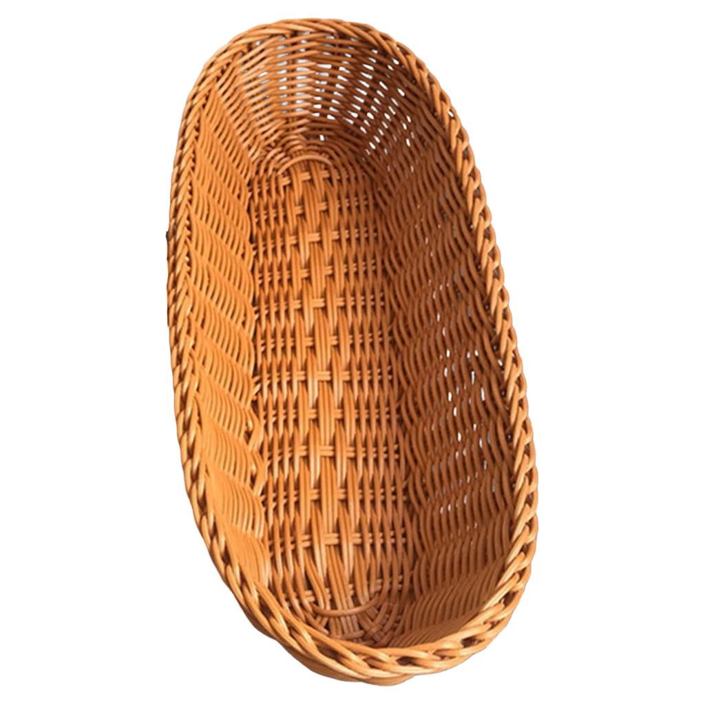 Wicker Storage Basket For Bread Vegetable Fruit Natural Look Organizer