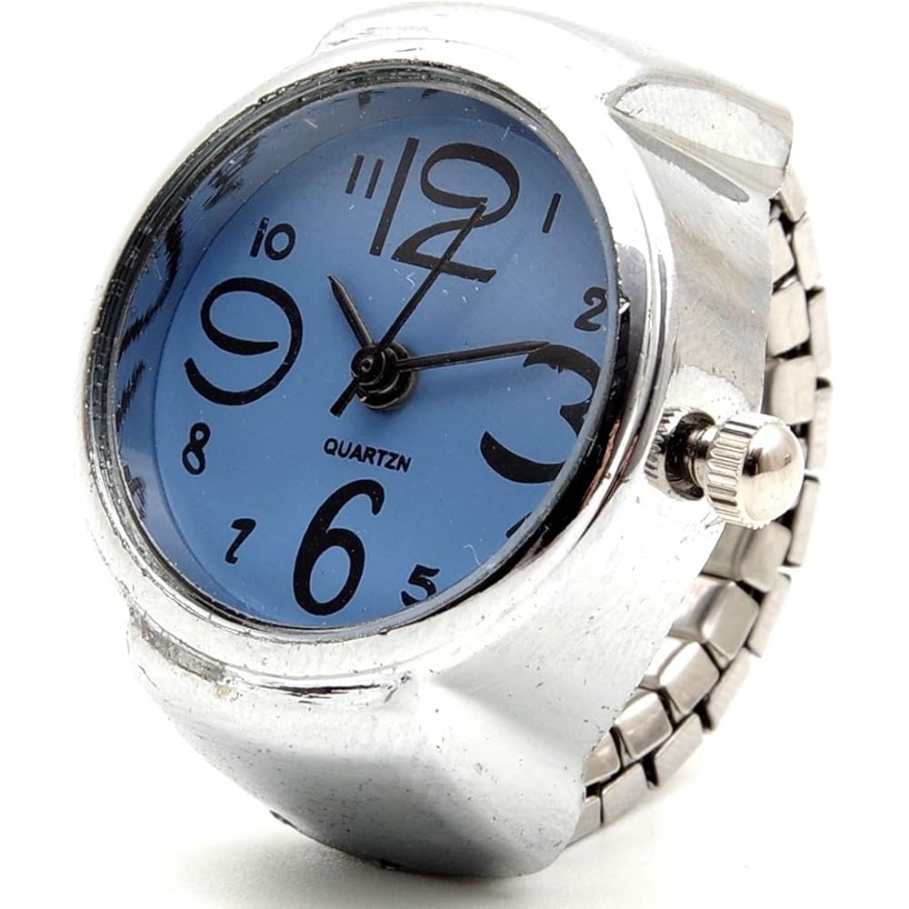 GoodsLand Simple Round Ring Watch 6 Colors Free Size GD-RINGWT-BL