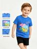 Summer Kids' Short-Sleeve Animal Print T-Shirt - European & American Style, Round Neck for Small & Medium Children