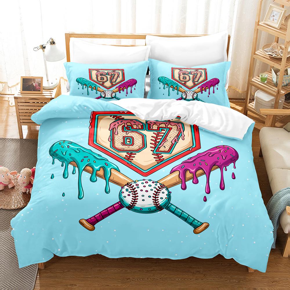 SIX-SEVEN! Duvet Cover Set (No Filling) Y2K 67 Fashion Soft Bedding Set Single Twin Full Size Gift For Kid Bedroom Decor
