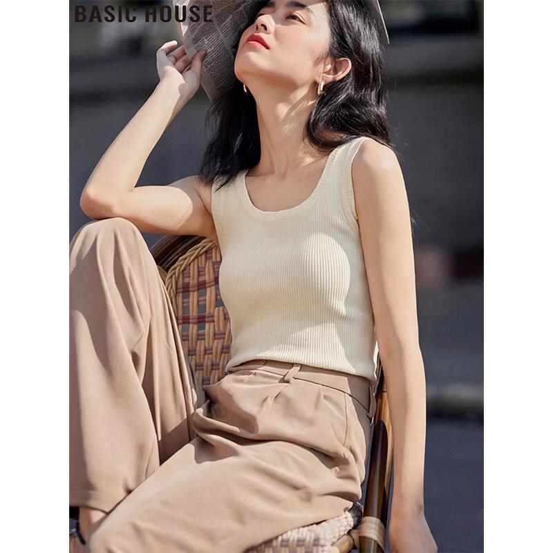 

Basic House Women s Knit Sleeveless Top M