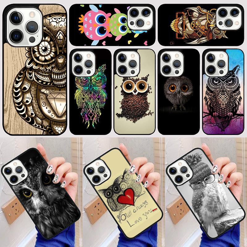 Owl Bird Clockwork Pretty Steampunk Phone Case Back Cover for iPhone 17 Air 16 15 14 13 11 12 Pro Max Plus Coque