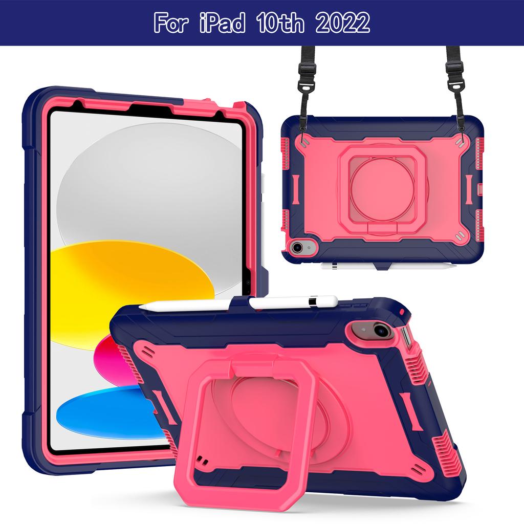 Stand Case Universal for IPad A16 2025 11th 10.9 2022 10thGen A3354 A3355 A3356 A2757 A2777 A2696 360 Rotating Handle Grip Cover