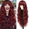 Hot-selling Fashion Wigs In Europe and America, Women's Daily Use of Chemical Fiber Full Head Cover, Long Curly Hair and Qi Bangs