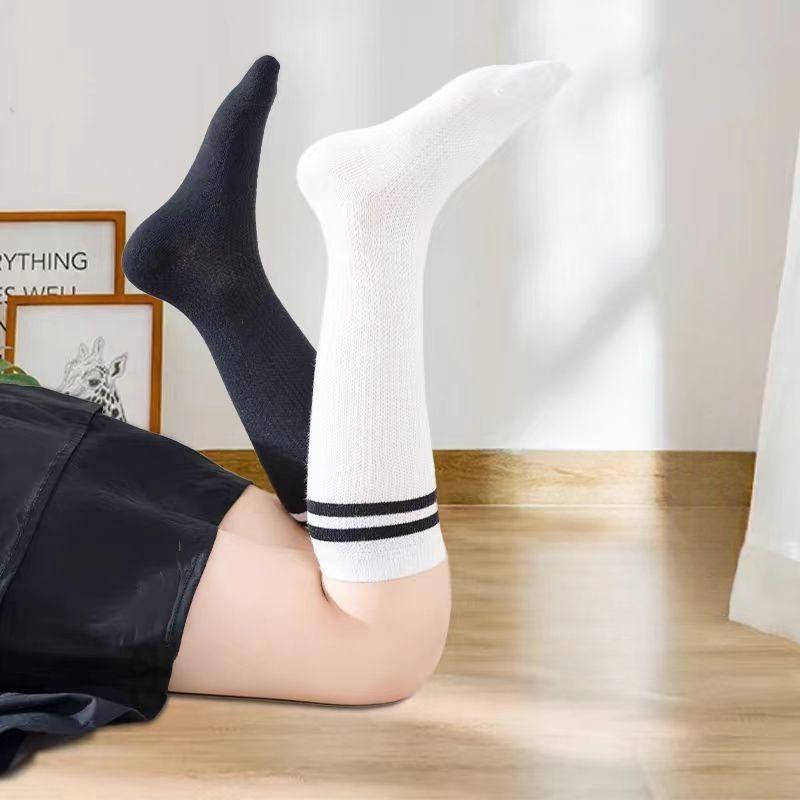 Spring Summer Thin Kids Socks Japanese Style JK Mesh Ankle Socks Unisex Long Tube Sports Socks for Boys Girls