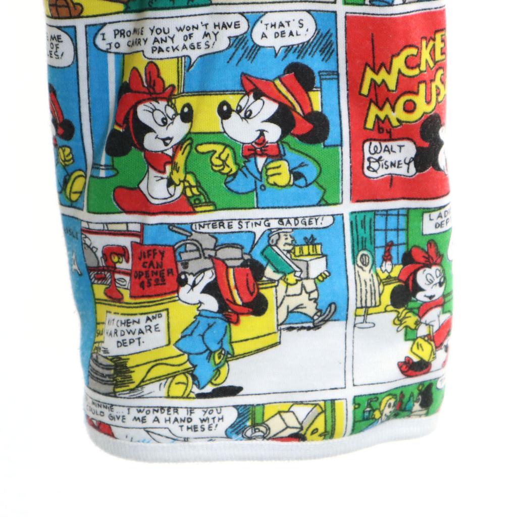 80s 90s Old Mickey Mouse Long Sleeve Reversible Trainer Cotton Filling Women Used
