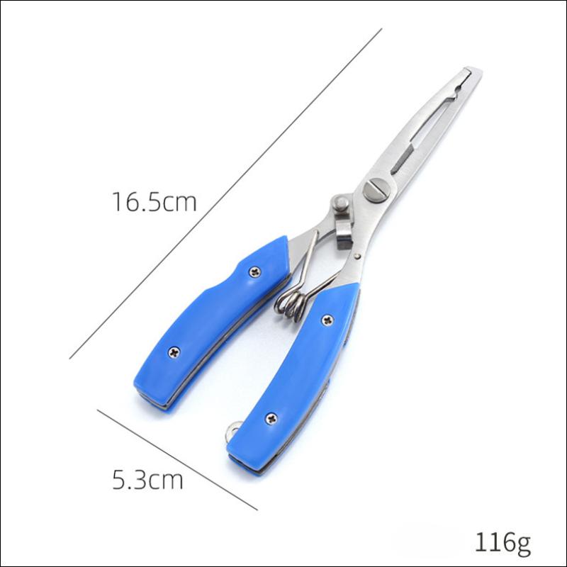 Stainless Steel Luia Pliers with Folding Knife Disconnector Fish Mouth Pliers Fishing Scissors Open Ring Pliers Rowing Rope Kayak Camping Fishing Tool