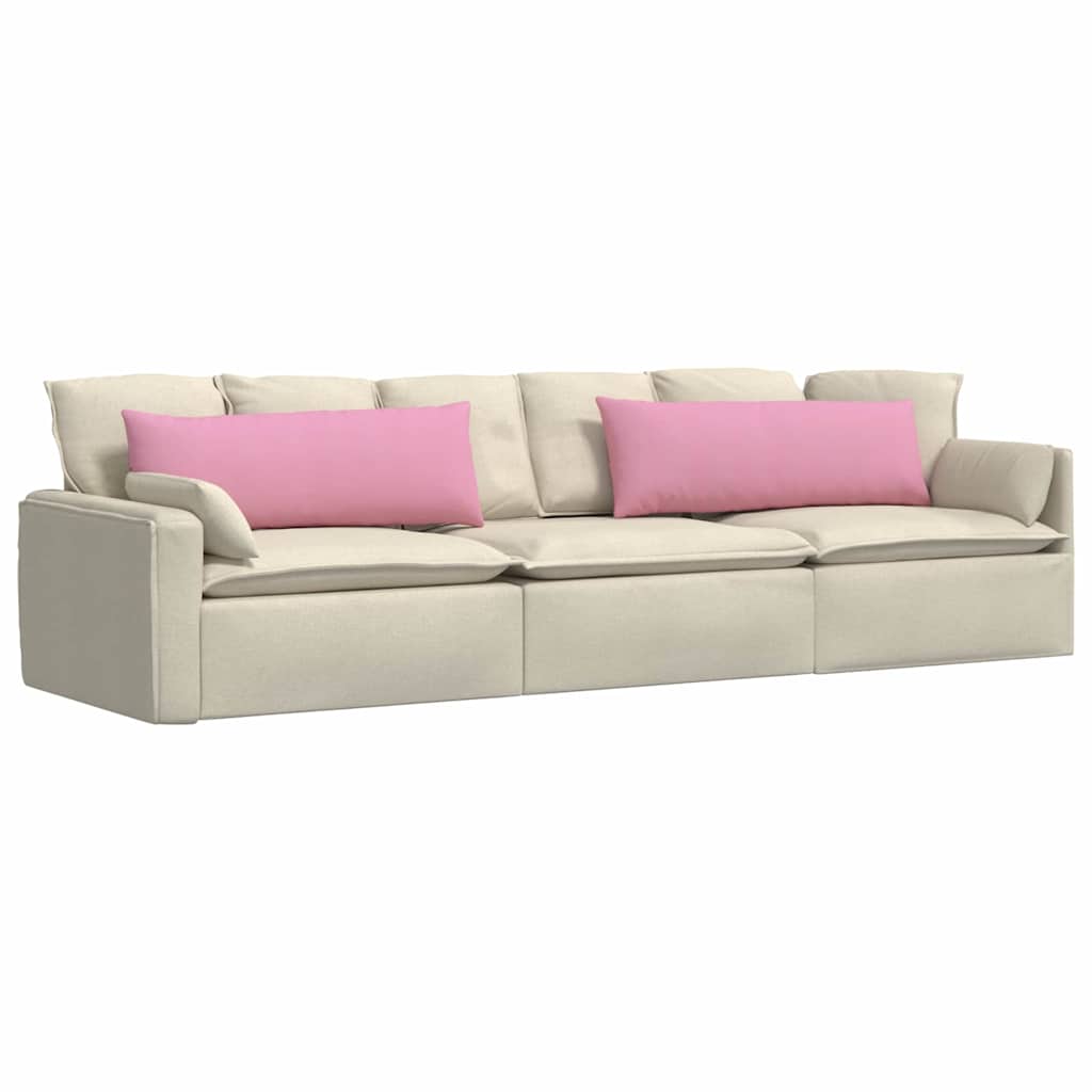 Sofa Cushions 2 Pcs Pink 120 X 40 Cm Fabric
