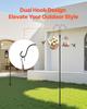 Double Shepherds Hook 8 Pack 1950mm Heavy Duty Bird Feeder Pole