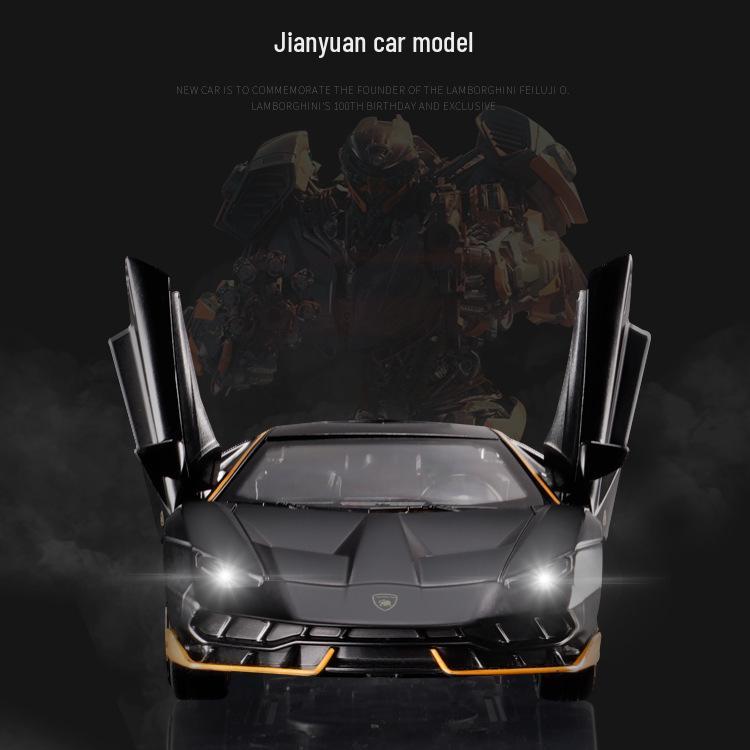 Jianyuan LP770 Alloy Diecast Supercar Model with Pull-Back and Open Door Features