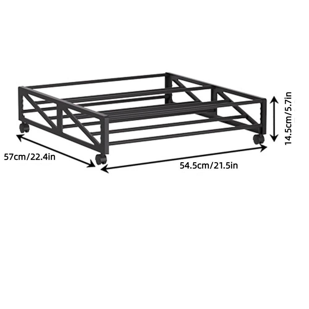 With Wheels Under-Bed Shoe Rack Simple Shoe Organizer Hidden Movable Shoe Storage Narrow Spaces