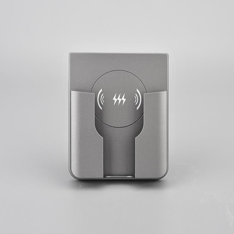 QI Universal Flush Wall Mount Wireless Charger,15W Fast Charging Stand for Phones,AC 110–220V