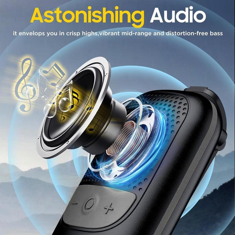 Portable Bluetooth Speaker IPX5 Waterproof Mini Wearable Speaker Wireless Outdoor Sports Lavalier Speaker with Microphone