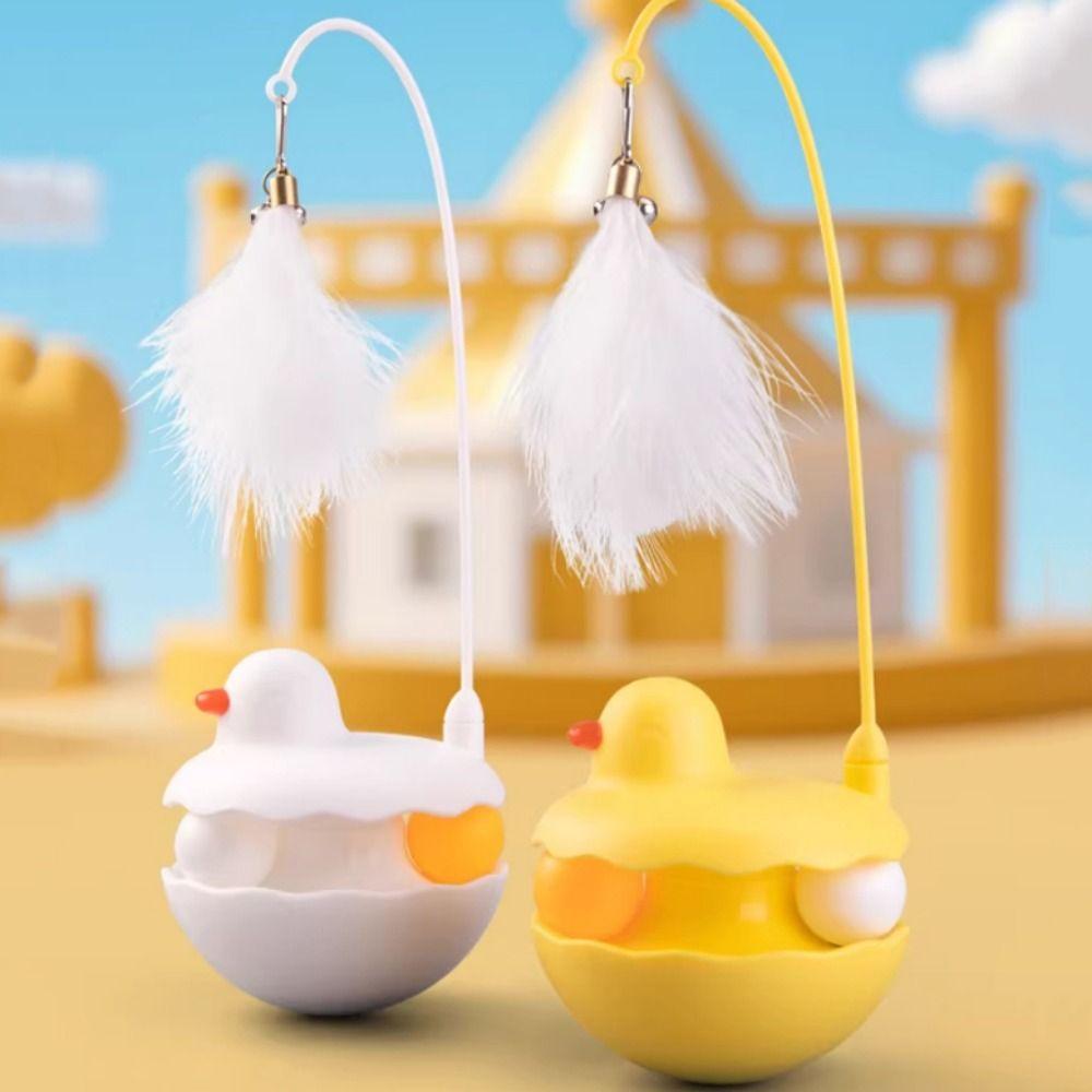 Duck Shaped Tumbler Cat Toy Bite Resistant Kitten Play Wand Self Entertaining Toy  Playing