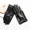 Guantes de Conducción de Verano de Cuero Genuino para Conductor para Mujer de Piel de Oveja Finos para Motociclismo Todos los Dedos Moda Calados Sin Forro