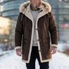 Men's Winter Thickened Hooded Suede Jacket, European American Street Style Outerwear for Cross-border