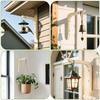 Solid Wood Wall Hook & Plant Hanger with Indoor Shelf